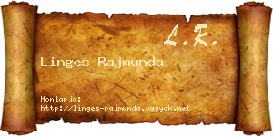 Linges Rajmunda névjegykártya